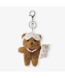 NONLOCAL（ノンローカル）の「[ノンローカル x ソルチ] ブルーミングフローラルスリーピーベアキーホルダー - ブラウン（キーケース/キーアクセサリー）」