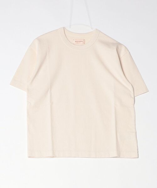 MEYAME(メヤメ)の「MEYAME/メヤメ ブランクTEE Ⅱ BLANK TEE Ⅱ(Tシャツ/カットソー・レディース・クリーム/ブラック/オレンジ・FREE)」の12枚目の写真