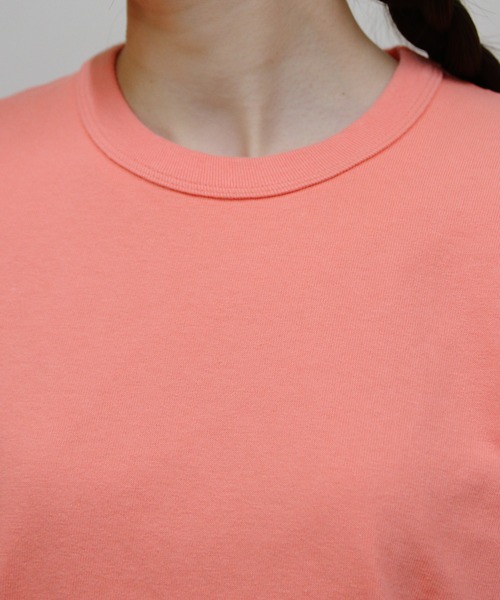 MEYAME(メヤメ)の「MEYAME/メヤメ ブランクTEE Ⅱ BLANK TEE Ⅱ(Tシャツ/カットソー・レディース・クリーム/ブラック/オレンジ・FREE)」の6枚目の写真