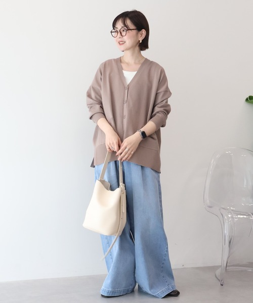 AMERICAN HOLIC（アメリカンホリック）の「イージーデニムワイドパンツ（デニムパンツ・レディース・ライトインディゴブルー/インディゴブルー・L/M）」の16枚目の写真