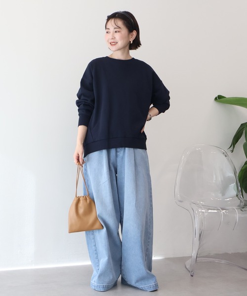 AMERICAN HOLIC（アメリカンホリック）の「イージーデニムワイドパンツ（デニムパンツ・レディース・ライトインディゴブルー/インディゴブルー・L/M）」の17枚目の写真