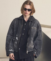 MAISON SPECIAL(���]���X�y�V����)�́sUNISEX�t�yVintage Style Denim Fabric�zPrime-Over ZIP Denim Jacket/�y���B���e�[�W�X�^�C���f�j���z�v���C���I�[�o�[�W�b�v�W���P�b�g�yMAISON SPECIAL/���]���X�y�V�����z���Z�b�g�A�b�v�Ή���(�f�j���W���P�b�g)