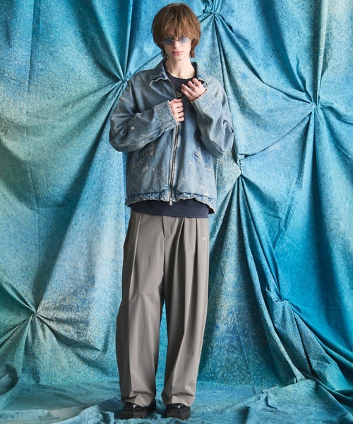 MAISON SPECIAL（メゾンスペシャル）の「《UNISEX》【Vintage Style Denim Fabric】Prime-Over ZIP Denim Jacket/【ヴィンテージスタイルデニム】プライムオーバージップジャケット【MAISON SPECIAL/メゾンスペシャル】■セットアップ対応■（デニムジャケット・メンズ・ブラック/ホワイト/ブルー・2/1/0）」の6枚目の写真