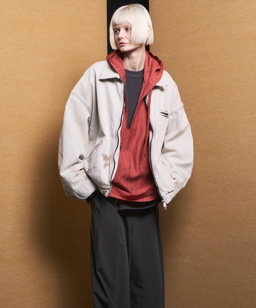 MAISON SPECIAL（メゾンスペシャル）の「《UNISEX》【Vintage Style Denim Fabric】Prime-Over ZIP Denim Jacket/【ヴィンテージスタイルデニム】プライムオーバージップジャケット【MAISON SPECIAL/メゾンスペシャル】■セットアップ対応■（デニムジャケット・メンズ・ブラック/ホワイト/ブルー・2/1/0）」の13枚目の写真