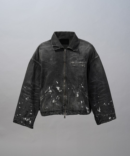 MAISON SPECIAL（メゾンスペシャル）の「《UNISEX》【Vintage Style Denim Fabric】Prime-Over ZIP Denim Jacket/【ヴィンテージスタイルデニム】プライムオーバージップジャケット【MAISON SPECIAL/メゾンスペシャル】■セットアップ対応■（デニムジャケット・メンズ・ブラック/ホワイト/ブルー・2/1/0）」の16枚目の写真