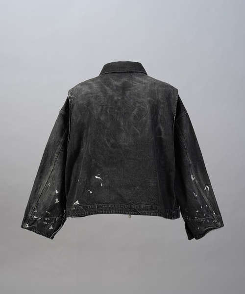 MAISON SPECIAL（メゾンスペシャル）の「《UNISEX》【Vintage Style Denim Fabric】Prime-Over ZIP Denim Jacket/【ヴィンテージスタイルデニム】プライムオーバージップジャケット【MAISON SPECIAL/メゾンスペシャル】■セットアップ対応■（デニムジャケット・メンズ・ブラック/ホワイト/ブルー・2/1/0）」の18枚目の写真