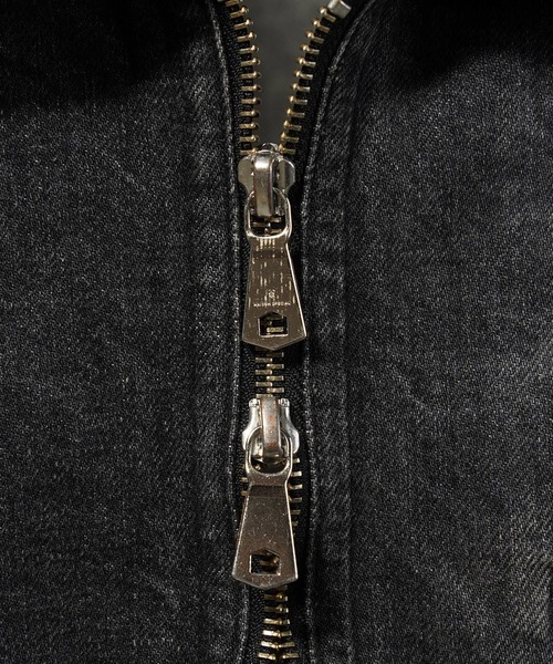 MAISON SPECIAL（メゾンスペシャル）の「《UNISEX》【Vintage Style Denim Fabric】Prime-Over ZIP Denim Jacket/【ヴィンテージスタイルデニム】プライムオーバージップジャケット【MAISON SPECIAL/メゾンスペシャル】■セットアップ対応■（デニムジャケット・メンズ・ブラック/ホワイト/ブルー・2/1/0）」の21枚目の写真