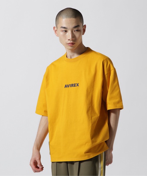 AVIREX(アヴィレックス)の「《WEB&DEPOT限定》CORE LOGO EMBROIDERY T-SHIRT / コア ロゴ エンブロイダリー ティーシャツ / AVIREX / アヴィレックス(Tシャツ/カットソー・メンズ・ネイビー/イエロー/オフホワイト/ブラック・LARGE/MEDIUM/XX-LARGE/X-LARGE)」の12枚目の写真