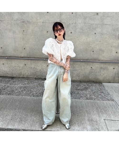 Flugge（フラッジー）の「カーブコクーンデニム（デニムパンツ・レディース・ブルー・SMALL）」の4枚目の写真