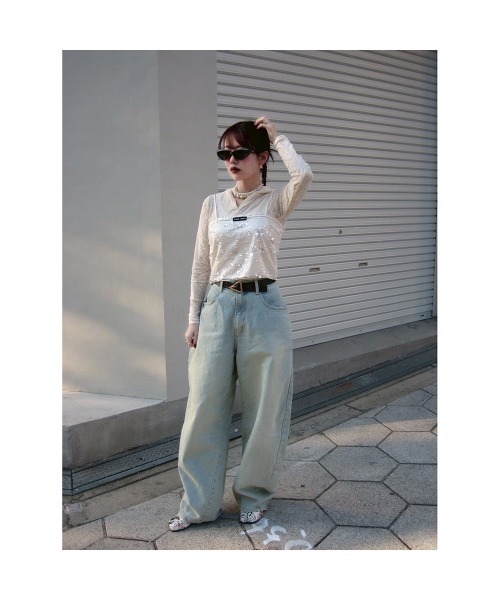 Flugge（フラッジー）の「カーブコクーンデニム（デニムパンツ・レディース・ブルー・SMALL）」の9枚目の写真