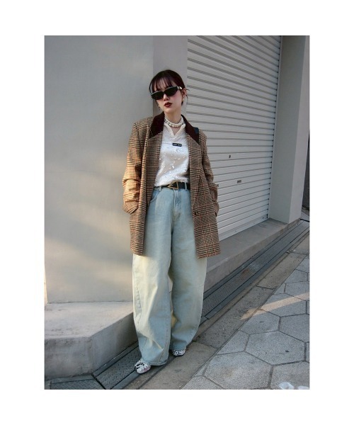 Flugge（フラッジー）の「カーブコクーンデニム（デニムパンツ・レディース・ブルー・SMALL）」の10枚目の写真