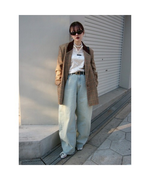 Flugge（フラッジー）の「カーブコクーンデニム（デニムパンツ・レディース・ブルー・SMALL）」の11枚目の写真