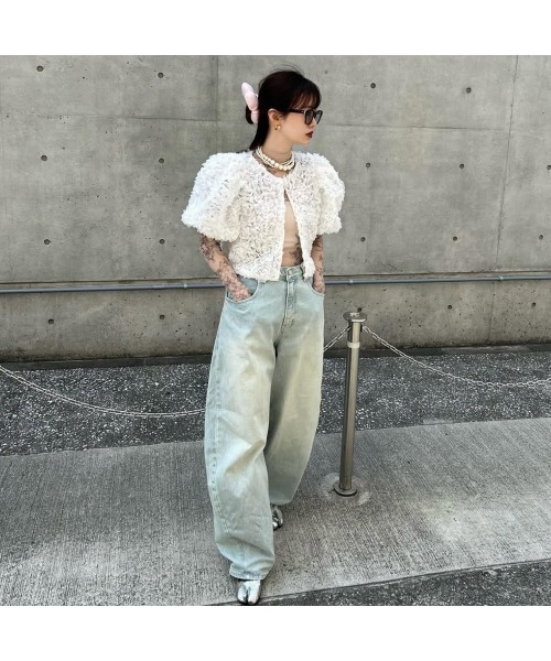 Flugge（フラッジー）の「カーブコクーンデニム（デニムパンツ・レディース・ブルー・SMALL）」の15枚目の写真