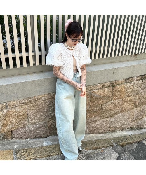 Flugge（フラッジー）の「カーブコクーンデニム（デニムパンツ・レディース・ブルー・SMALL）」の3枚目の写真