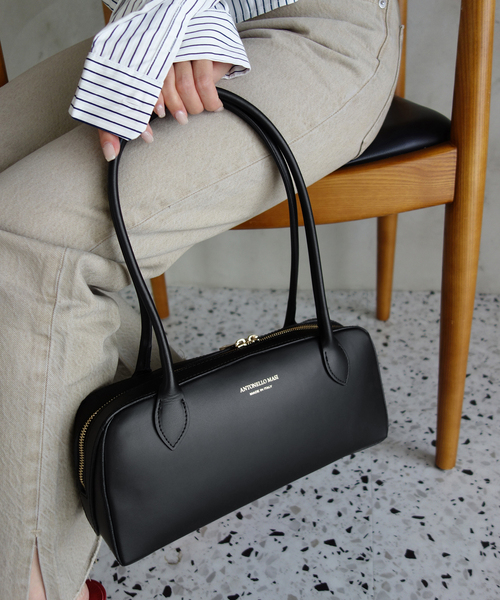 SLOBE IENA(スローブイエナ)の「ANTONELLO MASI SLOBE別注 ロングハンドルボストン GABRIELLA(ボストンバッグ・レディース・ブラック/キャメル・FREE)」の7枚目の写真