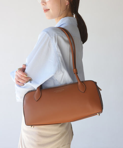 SLOBE IENA(スローブイエナ)の「ANTONELLO MASI SLOBE別注 ロングハンドルボストン GABRIELLA(ボストンバッグ・レディース・ブラック/キャメル・FREE)」の9枚目の写真