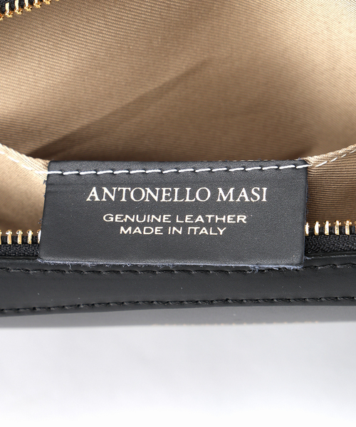 SLOBE IENA（スローブイエナ）の「ANTONELLO MASI SLOBE別注 ロングハンドルボストン GABRIELLA（ボストンバッグ・レディース・ブラック/キャメル・FREE）」の6枚目の写真