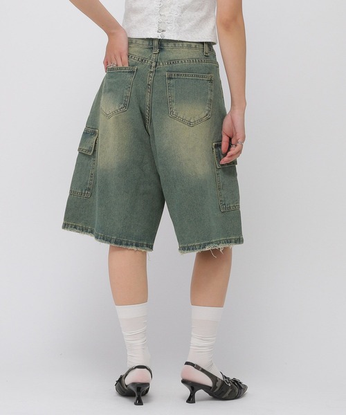 3.3 Field Trip (3.3フィールドトリップ)の「3.3 Field Trip/カーゴデニムハーフパンツ(デニムパンツ・レディース・ブラック/ライトブルー/ネイビー・SMALL/MEDIUM)」の20枚目の写真