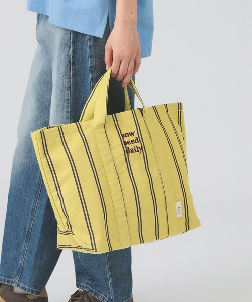 beej(ビージ)の「【WEB限定】beej / ストライプ トートバッグ(トートバッグ・レディース・ブラック/イエロー・ONE SIZE)」の2枚目の写真