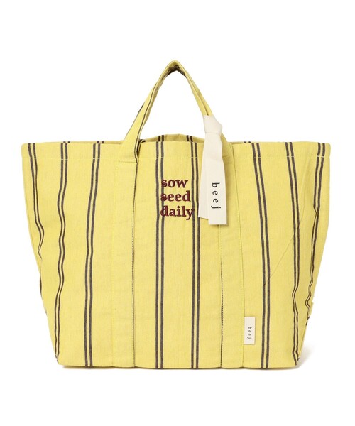 beej(ビージ)の「【WEB限定】beej / ストライプ トートバッグ(トートバッグ・レディース・ブラック/イエロー・ONE SIZE)」の9枚目の写真