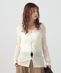 BAYFLOW | [前後で着られる]シアーリブ2WAYプルオーバー(Tシャツ/カットソー)