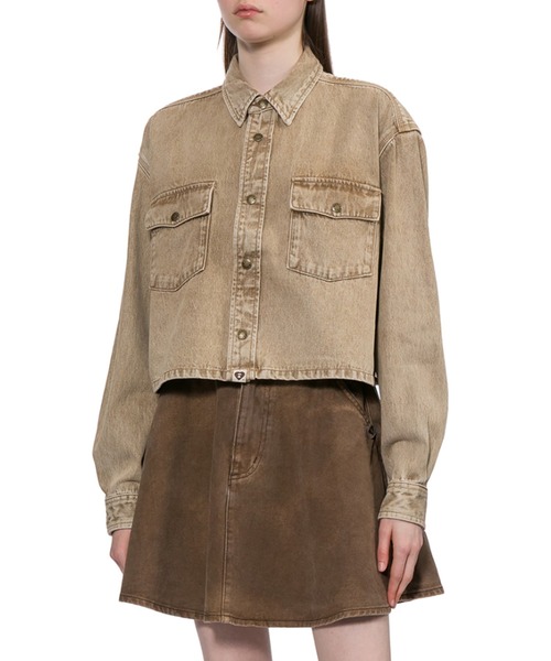 A BATHING APE(アベイシングエイプ)の「WORKER SHIRT JACKET(ミリタリージャケット・レディース・ベージュ・SMALL/X-SMALL)」の3枚目の写真