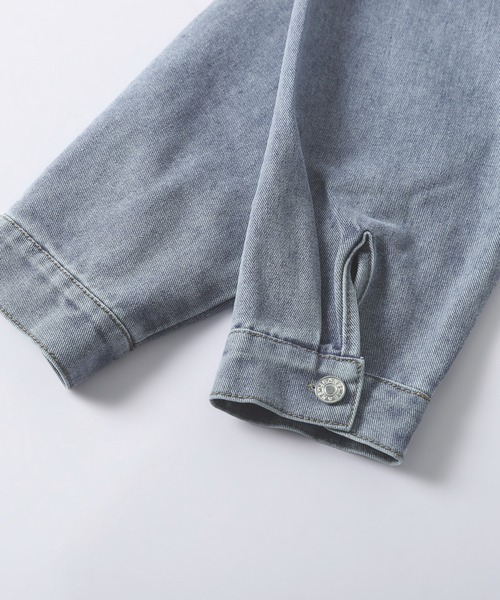 La-gemme(ラジェム)の「オーバーサイズ デニム シャツジャケット(シャツ/ブラウス・レディース・ネイビー/ブルー系/ブラック系・フリー)」の8枚目の写真