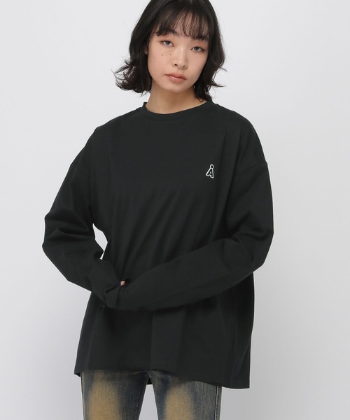 ALAND（エーランド）の「【UNISEX】ALAND／ワッペンロゴロンT（Tシャツ/カットソー・レディース・ホワイト/ブラック・MEDIUM/LARGE）」の2枚目の写真