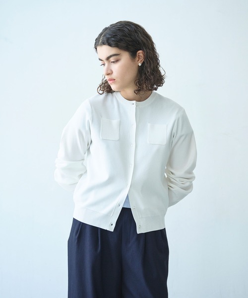 N.O.R.C（ノーク）の「ニットカーディガン【CLEAN MOTION】（ニット/セーター・レディース・ホワイト/サックスブルー/ネイビー/ピンク・フリー）」の9枚目の写真