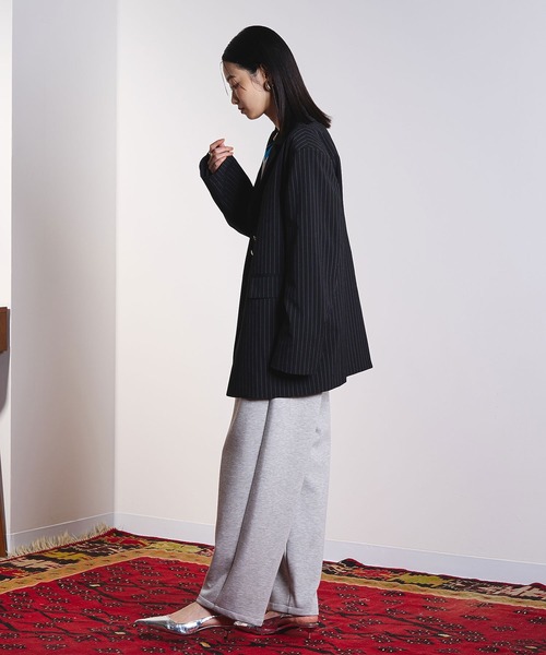 ROSE BUD(ローズバッド)の「(CREOLME)STRIPE TAILORED JACKET(テーラードジャケット・レディース・ベージュ/ブラック・S/M)」の8枚目の写真