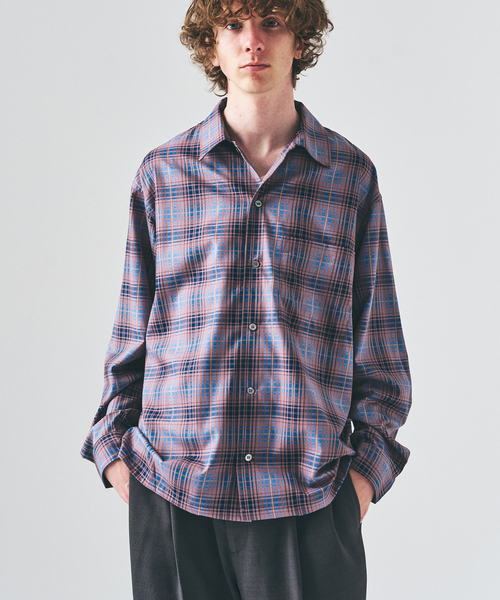 417 EDIFICE（フォーワンセブンエディフィス）の「フェードチェックシャツ（シャツ/ブラウス・メンズ・グリーン/ピンク/ベージュ・LARGE/MEDIUM）」の3枚目の写真