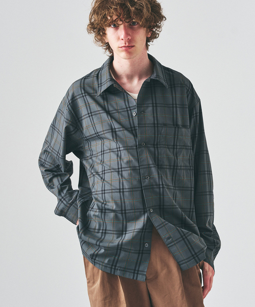 417 EDIFICE（フォーワンセブンエディフィス）の「フェードチェックシャツ（シャツ/ブラウス・メンズ・グリーン/ピンク/ベージュ・LARGE/MEDIUM）」の2枚目の写真