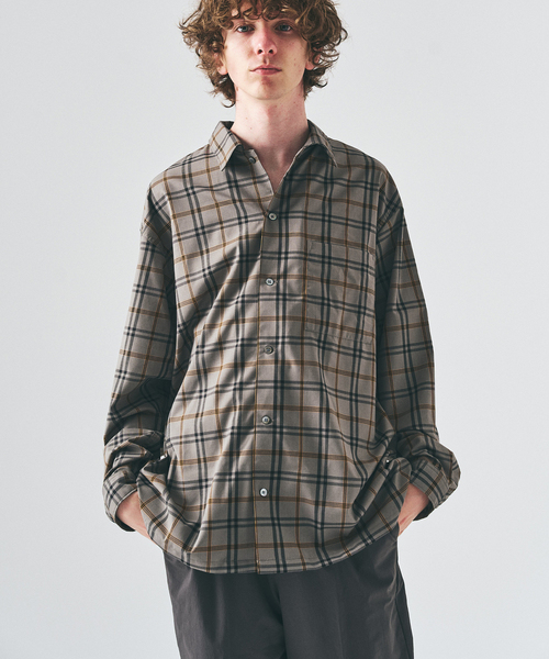 417 EDIFICE（フォーワンセブンエディフィス）の「フェードチェックシャツ（シャツ/ブラウス・メンズ・グリーン/ピンク/ベージュ・LARGE/MEDIUM）」の6枚目の写真