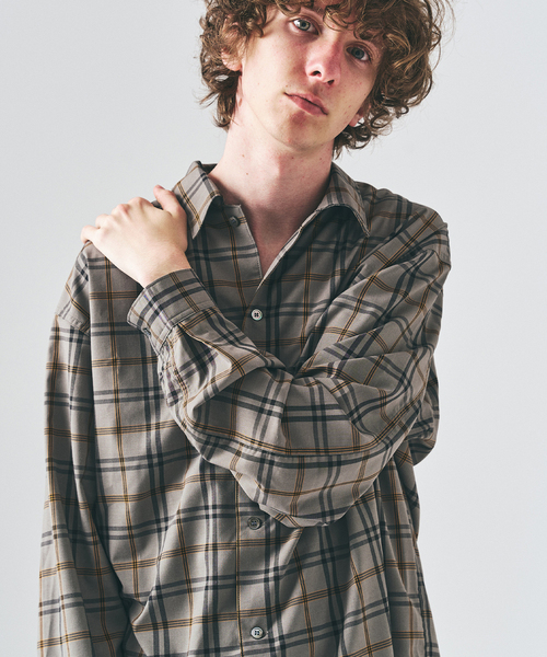 417 EDIFICE（フォーワンセブンエディフィス）の「フェードチェックシャツ（シャツ/ブラウス・メンズ・グリーン/ピンク/ベージュ・LARGE/MEDIUM）」の8枚目の写真