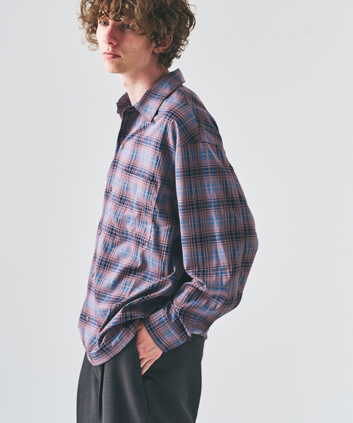 417 EDIFICE（フォーワンセブンエディフィス）の「フェードチェックシャツ（シャツ/ブラウス・メンズ・グリーン/ピンク/ベージュ・LARGE/MEDIUM）」の22枚目の写真