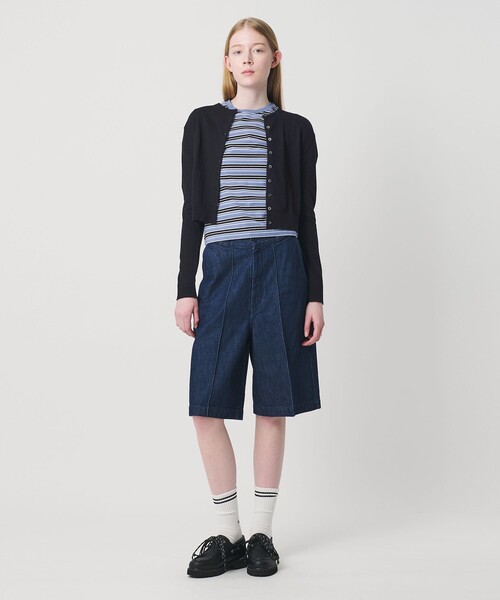 NICE WEATHER(ナイスウェザー)の「<NICE WEATHER>コンパクト カーディガン(カーディガン/ボレロ・レディース・ブラック/ライトピンク・FREE)」の13枚目の写真