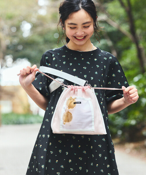 FREAK'S STORE（フリークスストア）の「マルチウェイ 配色ニットフリルショルダーバッグ 限定展開（ショルダーバッグ・レディース・ピンク/ブラウン/サックスブルー/ブラック/ベージュ・ONE SIZE）」の7枚目の写真
