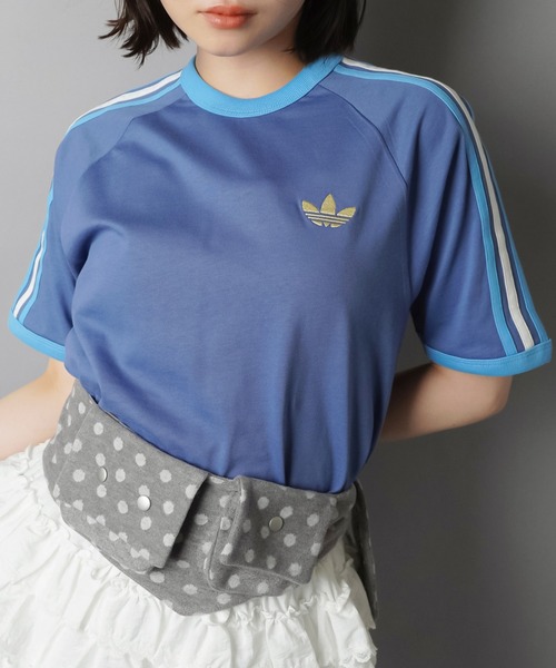 adidas(アディダス)の「【adidas/アディダス】スリーストライプス半袖Tシャツ/全7色/2サイズ展開(Tシャツ/カットソー・レディース・ボルドー/ホワイト/ブラック/イエロー/ネイビー/サックスブルー/ブルー・M/S)」の5枚目の写真