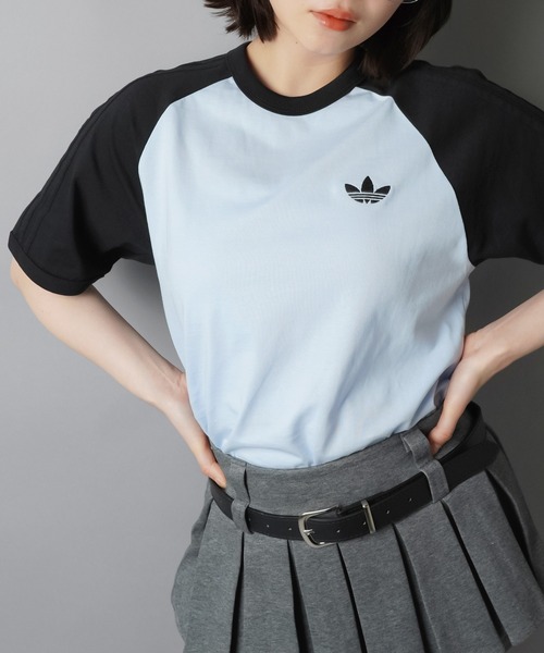 adidas(アディダス)の「【adidas/アディダス】スリーストライプス半袖Tシャツ/全7色/2サイズ展開(Tシャツ/カットソー・レディース・ボルドー/ホワイト/ブラック/イエロー/ネイビー/サックスブルー/ブルー・M/S)」の8枚目の写真