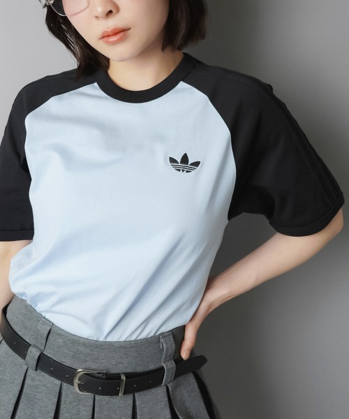 adidas(アディダス)の「【adidas/アディダス】スリーストライプス半袖Tシャツ/全7色/2サイズ展開(Tシャツ/カットソー・レディース・ボルドー/ホワイト/ブラック/イエロー/ネイビー/サックスブルー/ブルー・M/S)」の9枚目の写真