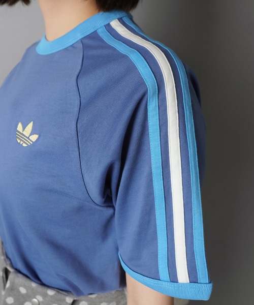 adidas(アディダス)の「【adidas/アディダス】スリーストライプス半袖Tシャツ/全7色/2サイズ展開(Tシャツ/カットソー・レディース・ボルドー/ホワイト/ブラック/イエロー/ネイビー/サックスブルー/ブルー・M/S)」の16枚目の写真