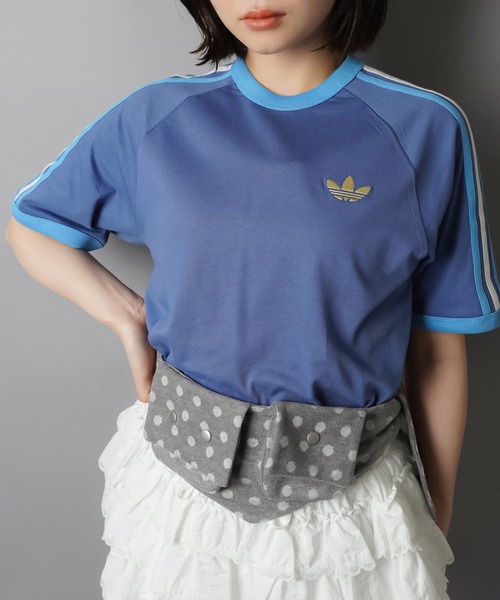 adidas(アディダス)の「【adidas/アディダス】スリーストライプス半袖Tシャツ/全7色/2サイズ展開(Tシャツ/カットソー・レディース・ボルドー/ホワイト/ブラック/イエロー/ネイビー/サックスブルー/ブルー・M/S)」の12枚目の写真