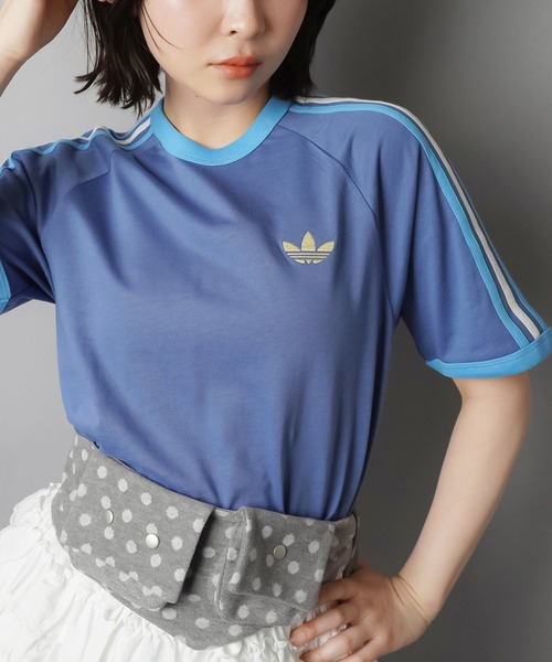 adidas(アディダス)の「【adidas/アディダス】スリーストライプス半袖Tシャツ/全7色/2サイズ展開(Tシャツ/カットソー・レディース・ボルドー/ホワイト/ブラック/イエロー/ネイビー/サックスブルー/ブルー・M/S)」の13枚目の写真