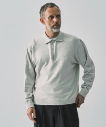 ATON（エイトン）の「【ATON / エイトン】LINEN SHORT FUR ZIP UP POLO SWEATER（シャツ/ブラウス）」