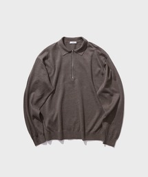 ATON（エイトン）の「【ATON / エイトン】LINEN SHORT FUR ZIP UP POLO SWEATER（シャツ/ブラウス）」