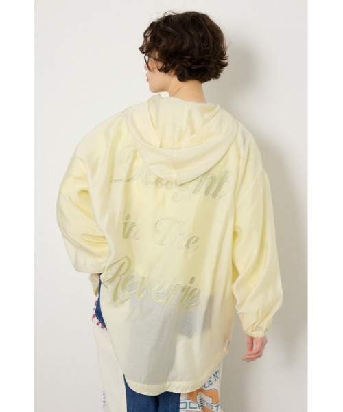 RODEO CROWNS WIDE BOWL（ロデオクラウンズワイドボウル）の「シアーフーディーブルゾン（ブルゾン・レディース・オフホワイト/ダークオレンジ/チャコールグレー/カーキ・FREE）」の2枚目の写真