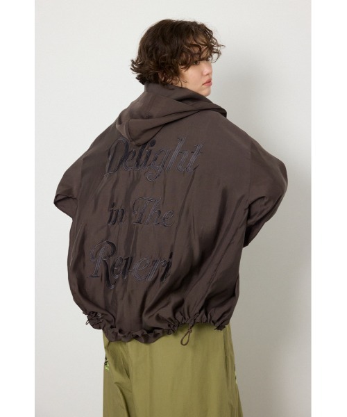 RODEO CROWNS WIDE BOWL（ロデオクラウンズワイドボウル）の「シアーフーディーブルゾン（ブルゾン・レディース・オフホワイト/ダークオレンジ/チャコールグレー/カーキ・FREE）」の3枚目の写真