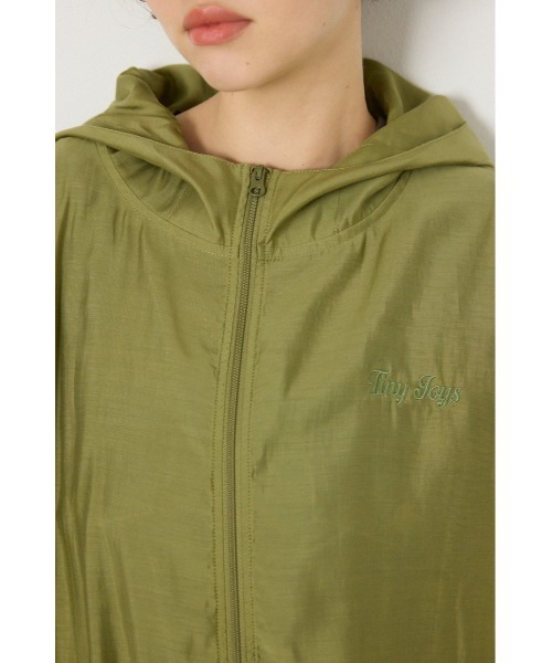 RODEO CROWNS WIDE BOWL（ロデオクラウンズワイドボウル）の「シアーフーディーブルゾン（ブルゾン・レディース・オフホワイト/ダークオレンジ/チャコールグレー/カーキ・FREE）」の5枚目の写真