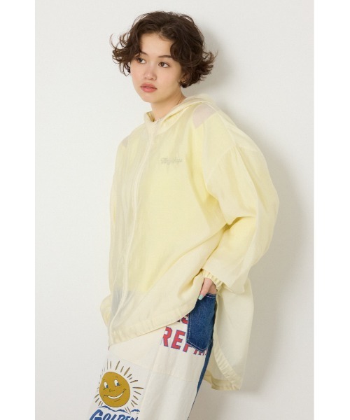 RODEO CROWNS WIDE BOWL（ロデオクラウンズワイドボウル）の「シアーフーディーブルゾン（ブルゾン・レディース・オフホワイト/ダークオレンジ/チャコールグレー/カーキ・FREE）」の17枚目の写真