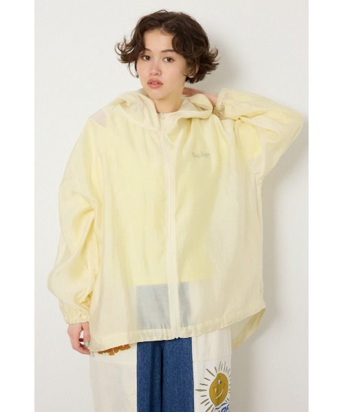 RODEO CROWNS WIDE BOWL（ロデオクラウンズワイドボウル）の「シアーフーディーブルゾン（ブルゾン・レディース・オフホワイト/ダークオレンジ/チャコールグレー/カーキ・FREE）」の19枚目の写真